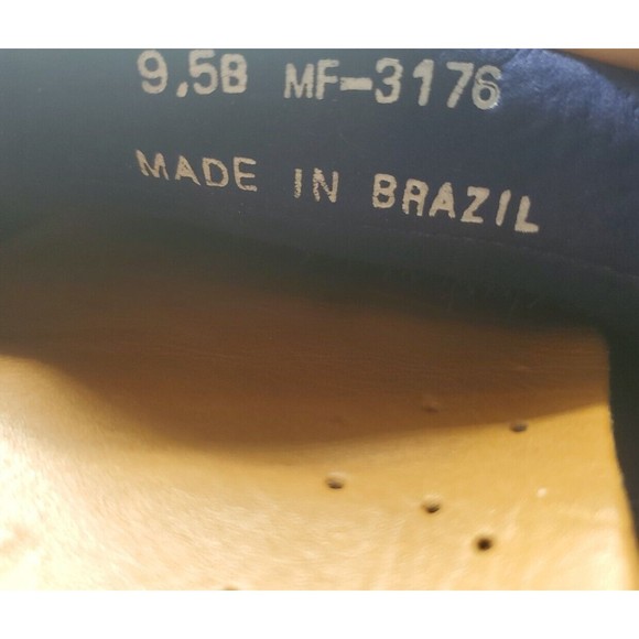 Mercanti Fiorentini Loafer driving shoes Slip On Suede Size 9.5 Made Brazil Blue - Picture 11 of 11